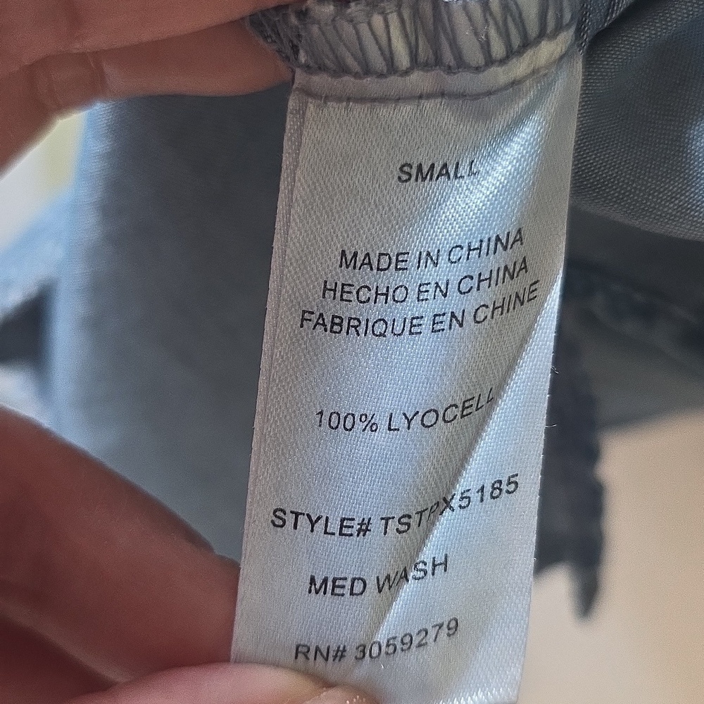 Thread & Supply Anthropologie Chambray Denim Pocket Shirt Dress Blue Small - Picture 6 of 7